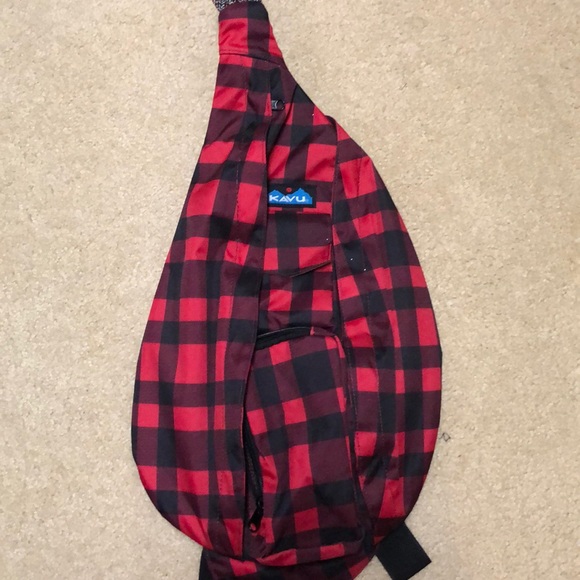 plaid kavu bag